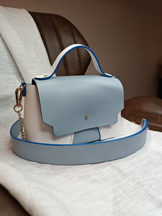 Sac Milan Bleu Pastel / Blanc