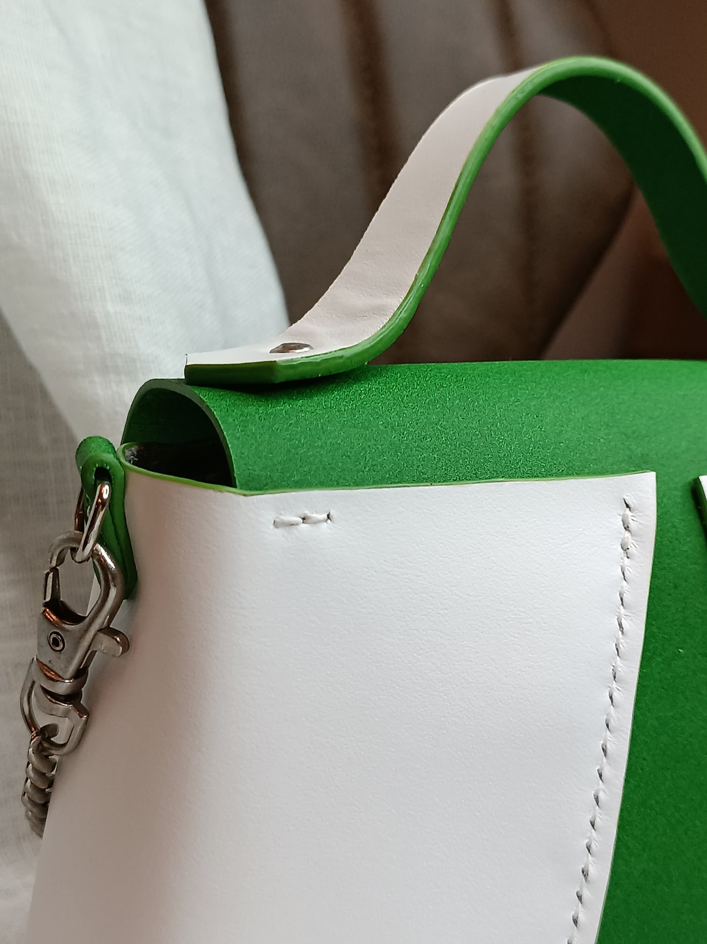 Sac Milan Vert Billard / Blanc