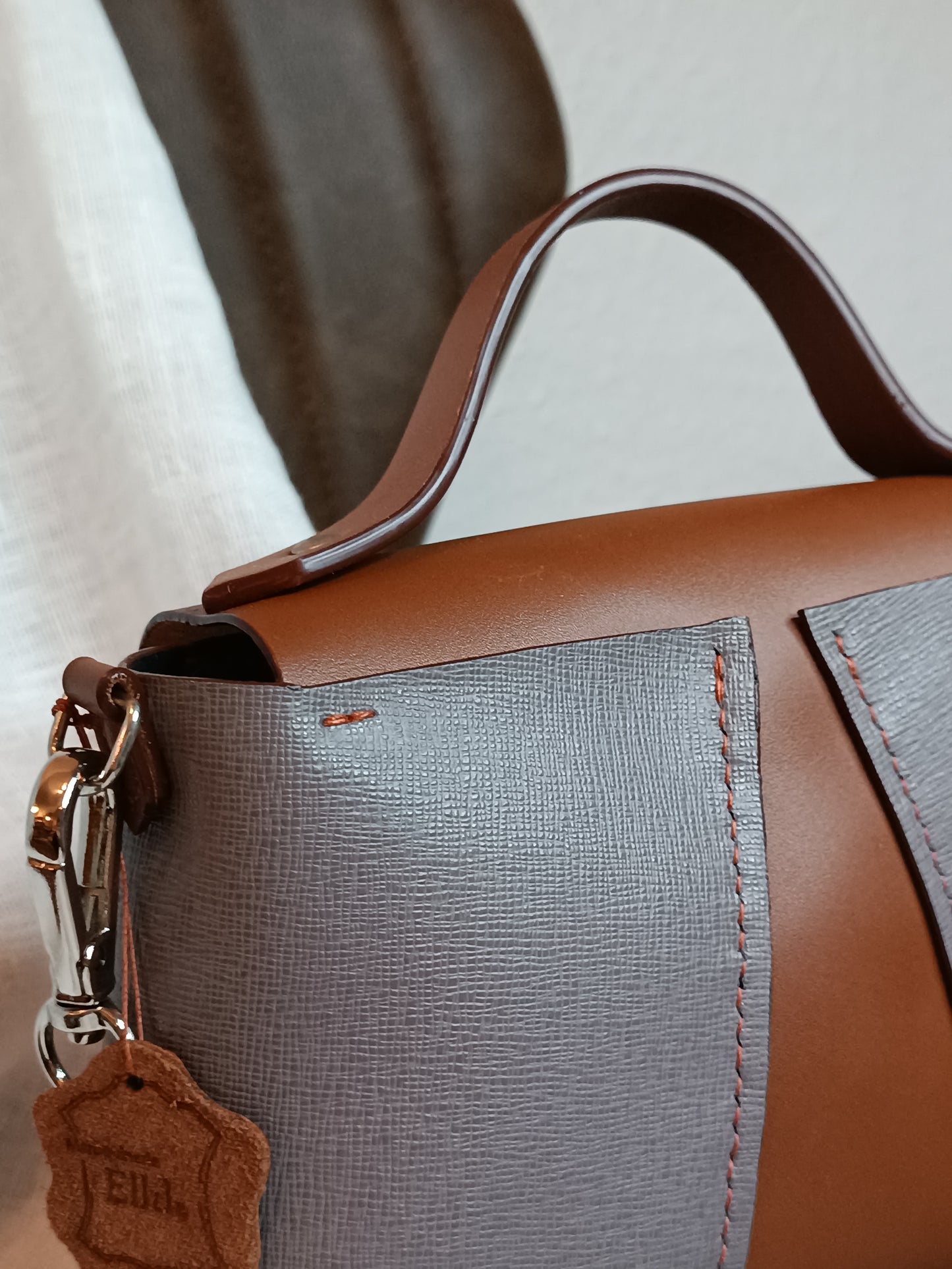 Sac Milan Marron / Gris grainé