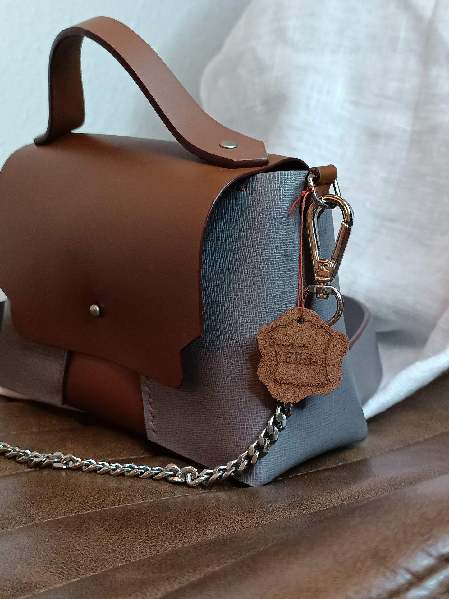 Sac Milan Marron / Gris grainé