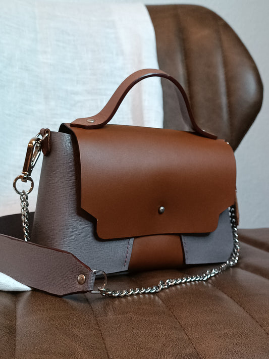 Sac Milan Marron / Gris grainé