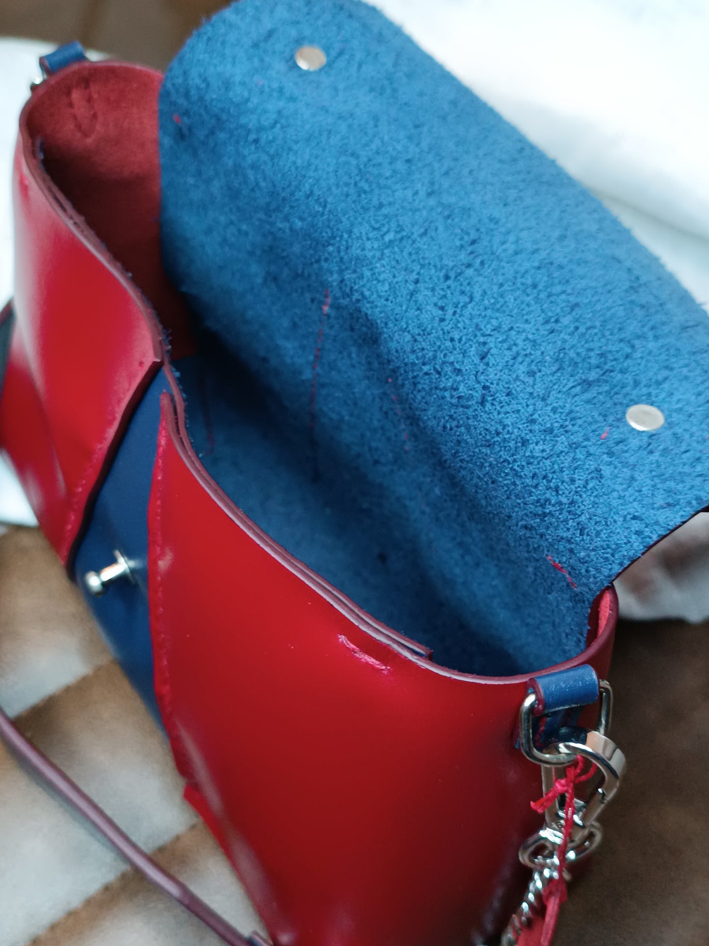 Sac Milan Bleu Marine / Rouge Carmin