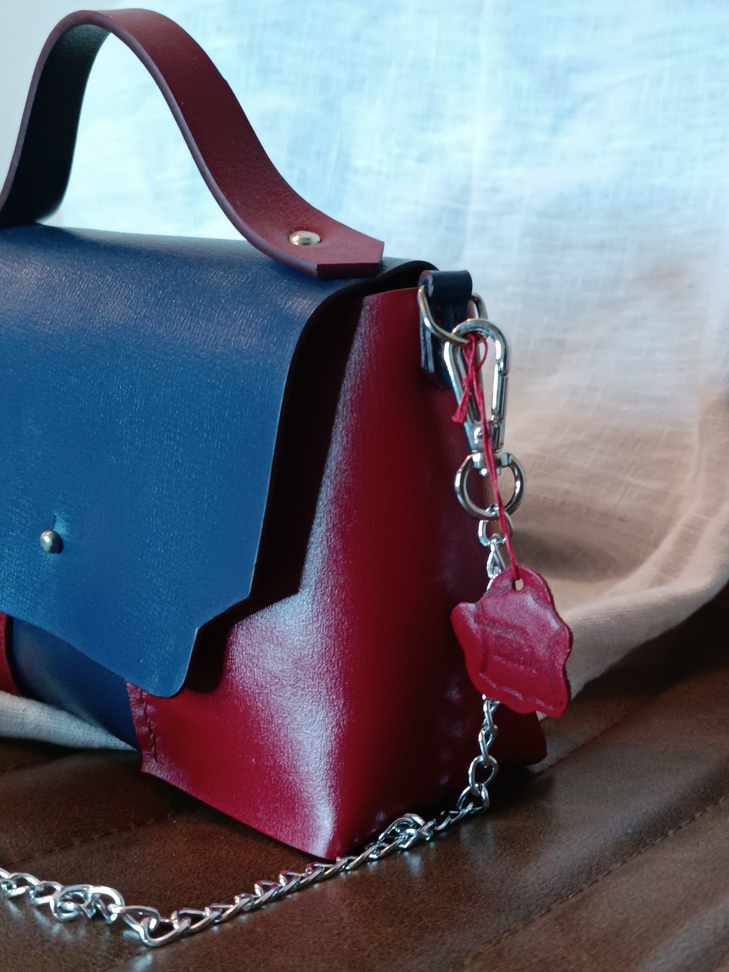 Sac Milan Bleu Marine / Rouge Carmin