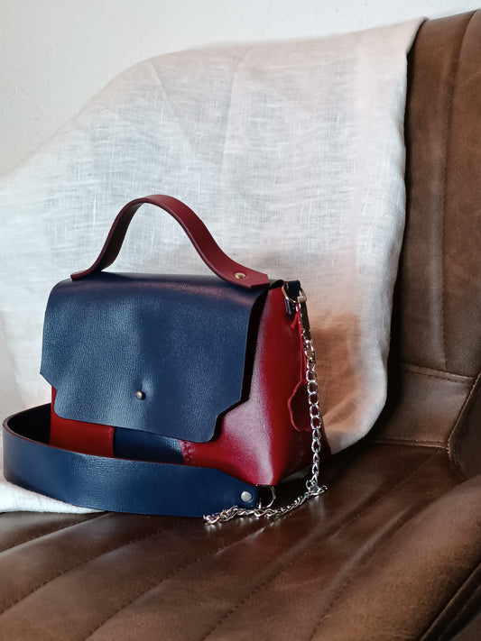 Sac Milan Bleu Marine / Rouge Carmin